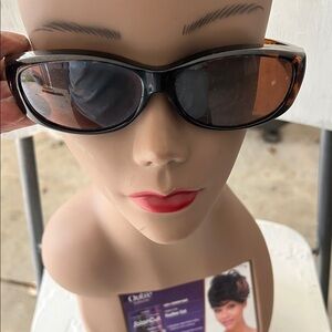 Tortoiseshell Slim Oval Sunglasses - Unbranded